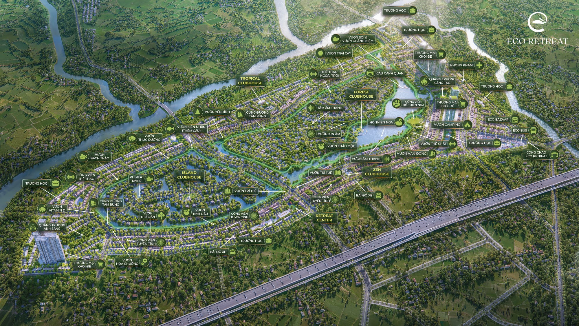 TIỆN ÍCH ECO RETREAT LONG AN ECO PARK